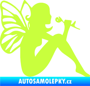 Samolepka Víla 001 pravá limetová
