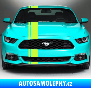 Samolepka Viper pruhy 2 cm + 12 cm limetová