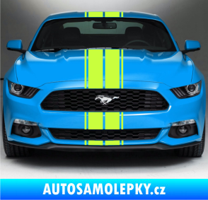 Samolepka Viper pruhy dvojité  1,5 cm + 11 cm + 11 cm + 1,5 cm limetová