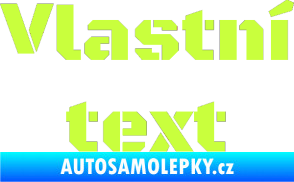 Samolepka Vlastní text - Black Ops limetová