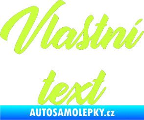 Samolepka Vlastní text - Orange Personal limetová