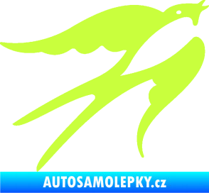 Samolepka Vlaštovka 003 pravá limetová