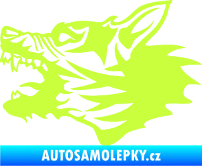Samolepka Vlk 003 levá limetová
