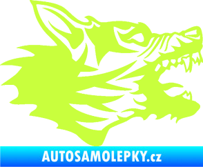Samolepka Vlk 003 pravá limetová