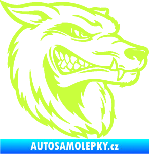 Samolepka Vlk 016 pravá limetová