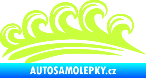 Samolepka Vlny 001 pravá moře limetová