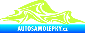 Samolepka Vlny 002 pravá moře limetová