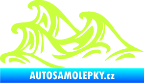 Samolepka Vlny 005 levá moře limetová