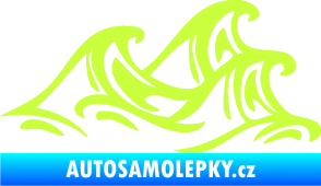 Samolepka Vlny 005 pravá moře limetová