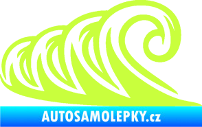 Samolepka Vlny 006 levá moře limetová