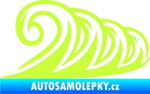 Samolepka Vlny 006 pravá moře limetová