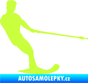 Samolepka Vodní lyže 003 pravá limetová