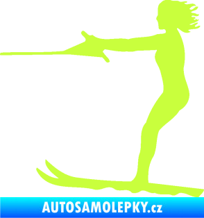 Samolepka Vodní lyže 002 levá limetová