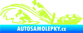 Samolepka Vodní lyžování a surf pravá limetová