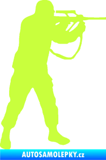 Samolepka Voják 001 pravá limetová