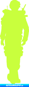 Samolepka Voják 003 levá limetová