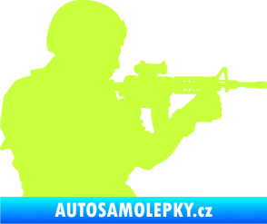 Samolepka Voják 005 pravá limetová