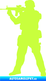 Samolepka Voják 006 levá limetová