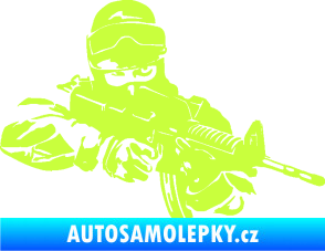 Samolepka Voják 009 pravá limetová