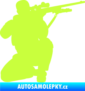 Samolepka Voják 010 pravá sniper limetová