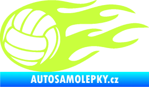 Samolepka Volejbalový míč 002 levá limetová