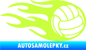 Samolepka Volejbalový míč 002 pravá limetová