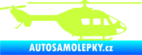 Samolepka Vrtulník 001 pravá helikoptéra limetová