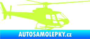 Samolepka Vrtulník 002 pravá helikoptéra limetová