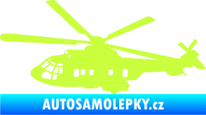 Samolepka Vrtulník 003 levá helikoptéra limetová