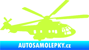 Samolepka Vrtulník 003 pravá helikoptéra limetová