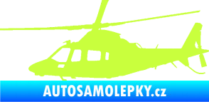 Samolepka Vrtulník 004 levá helikoptéra limetová