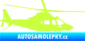 Samolepka Vrtulník 004 pravá helikoptéra limetová