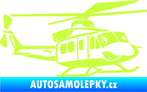 Samolepka Vrtulník 010 pravá helikoptéra limetová