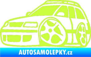 Samolepka VW Passat b6 karikatura levá limetová