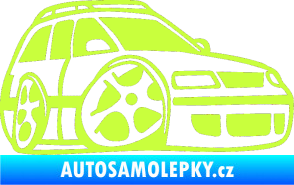Samolepka VW Passat b6 karikatura pravá limetová