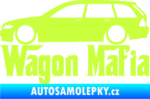 Samolepka Wagon Mafia 002 nápis s autem limetová