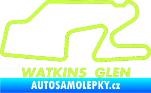 Samolepka Okruh Watkins Glen International limetová