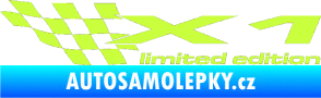 Samolepka X1 limited edition levá limetová