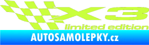 Samolepka X3 limited edition levá limetová