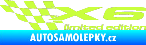 Samolepka X6 limited edition levá limetová