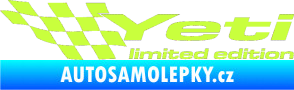 Samolepka Yeti limited edition levá limetová