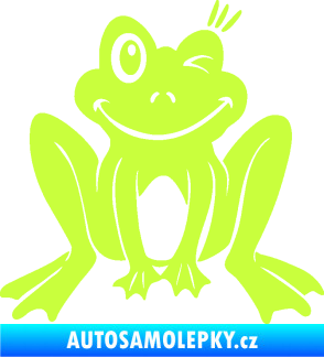 Samolepka Žába 010 pravá mrkající limetová