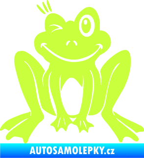 Samolepka Žába 010 levá mrkající limetová