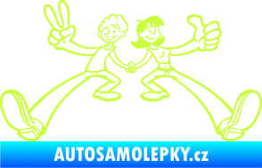 Samolepka Zamilovaný pár  limetová