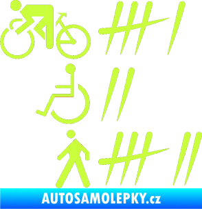 Samolepka Zářezy 001 levá limetová