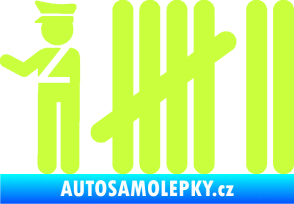 Samolepka Zářezy 007 policajt limetová