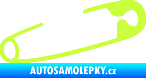 Samolepka Zavírací špendlík 001 pravá  limetová