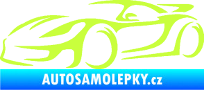 Samolepka Závodní auto 002 levá limetová