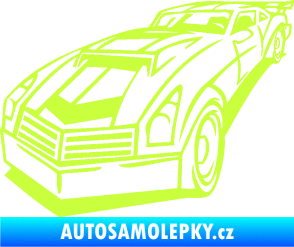 Samolepka Závodní auto 003 levá limetová