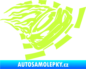 Samolepka Závodní auto 004 pravá limetová